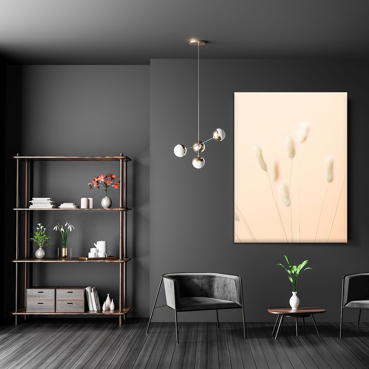 Bunny Grass Peach 06 Canvas Print or Poster - Canvas Art Rocks - 5