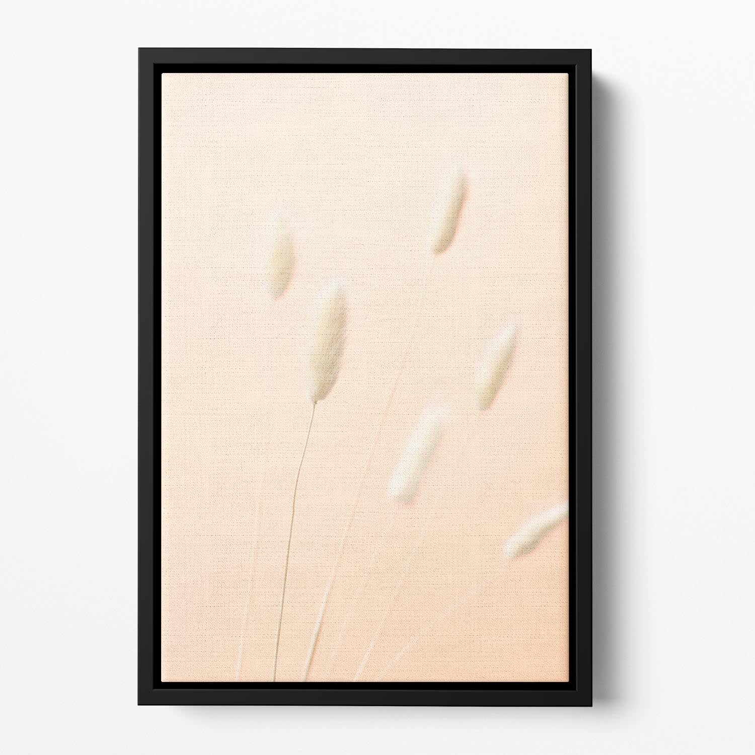 Bunny Grass Peach 07 Floating Framed Canvas - Canvas Art Rocks - 2