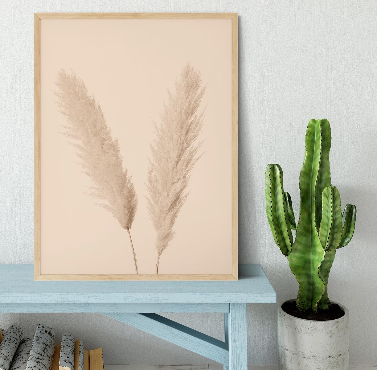 Pampas Grass Beige 01 Framed Print - Canvas Art Rocks - 4