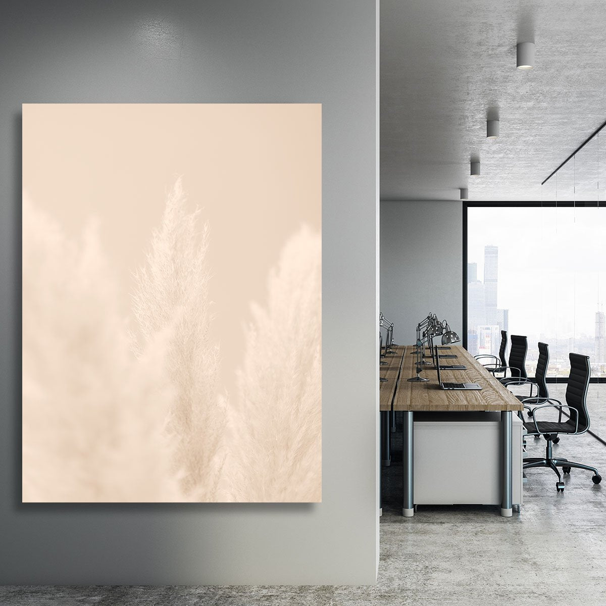 Pampas Grass Beige 04 Canvas Print or Poster - Canvas Art Rocks - 3