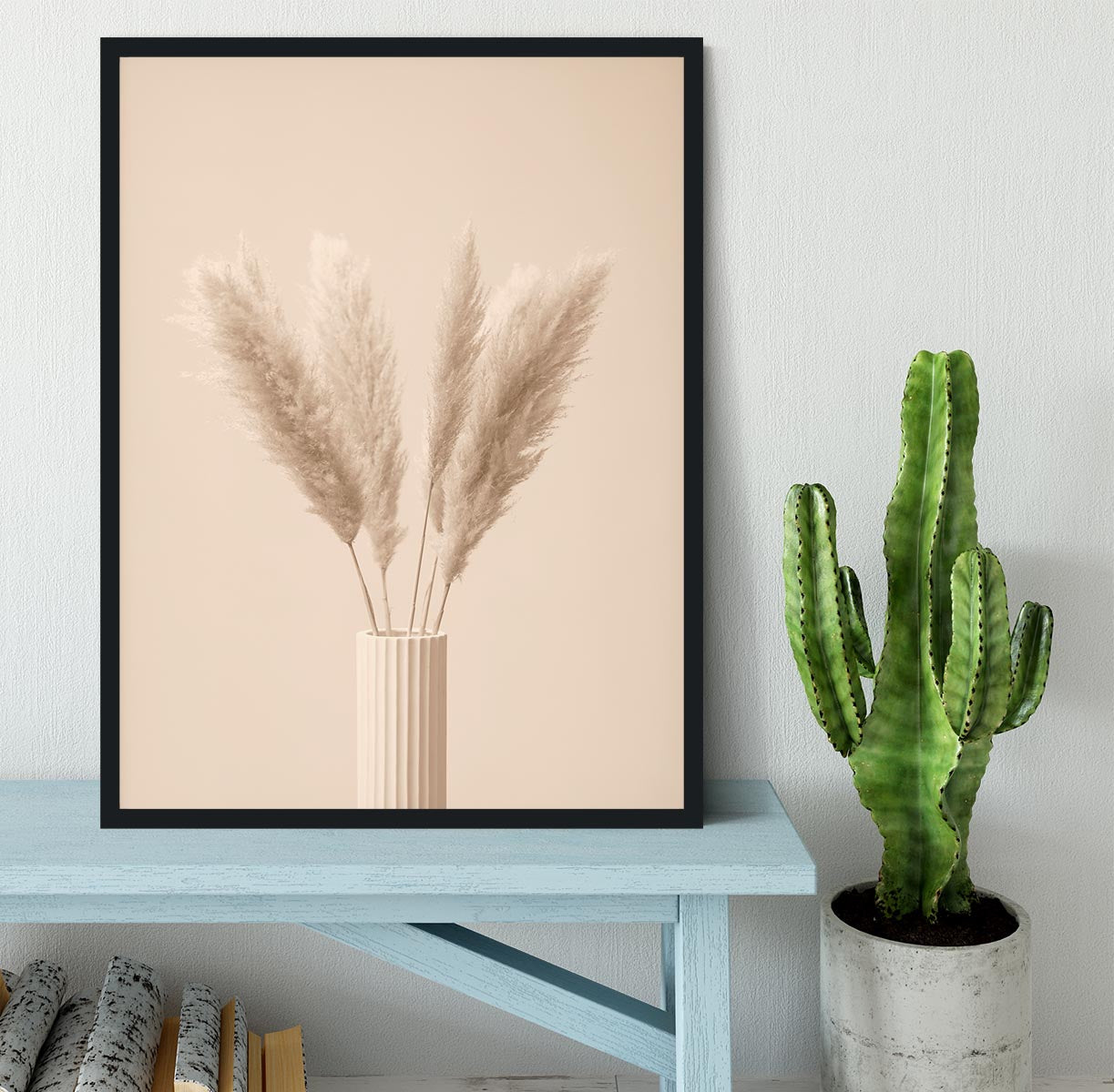 Pampas Grass Beige 11 Framed Print - Canvas Art Rocks - 2