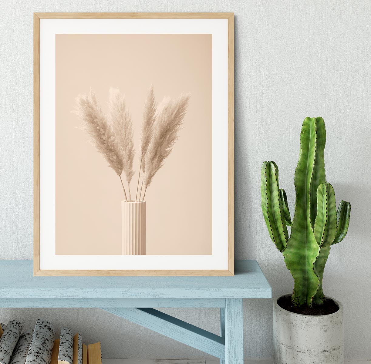 Pampas Grass Beige 11 Framed Print - Canvas Art Rocks - 3