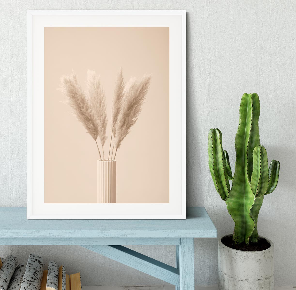 Pampas Grass Beige 11 Framed Print - Canvas Art Rocks - 5