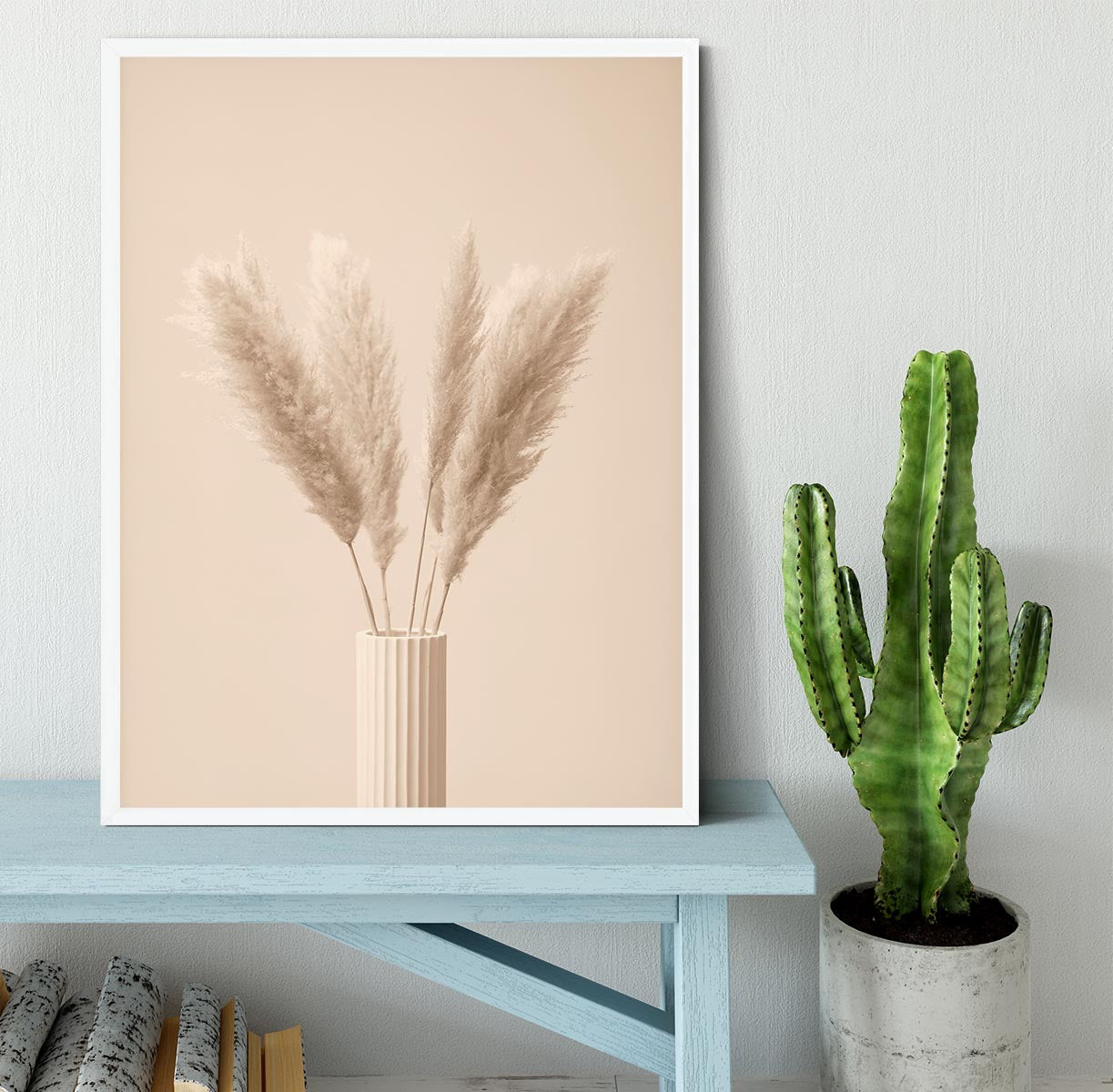 Pampas Grass Beige 11 Framed Print - Canvas Art Rocks -6