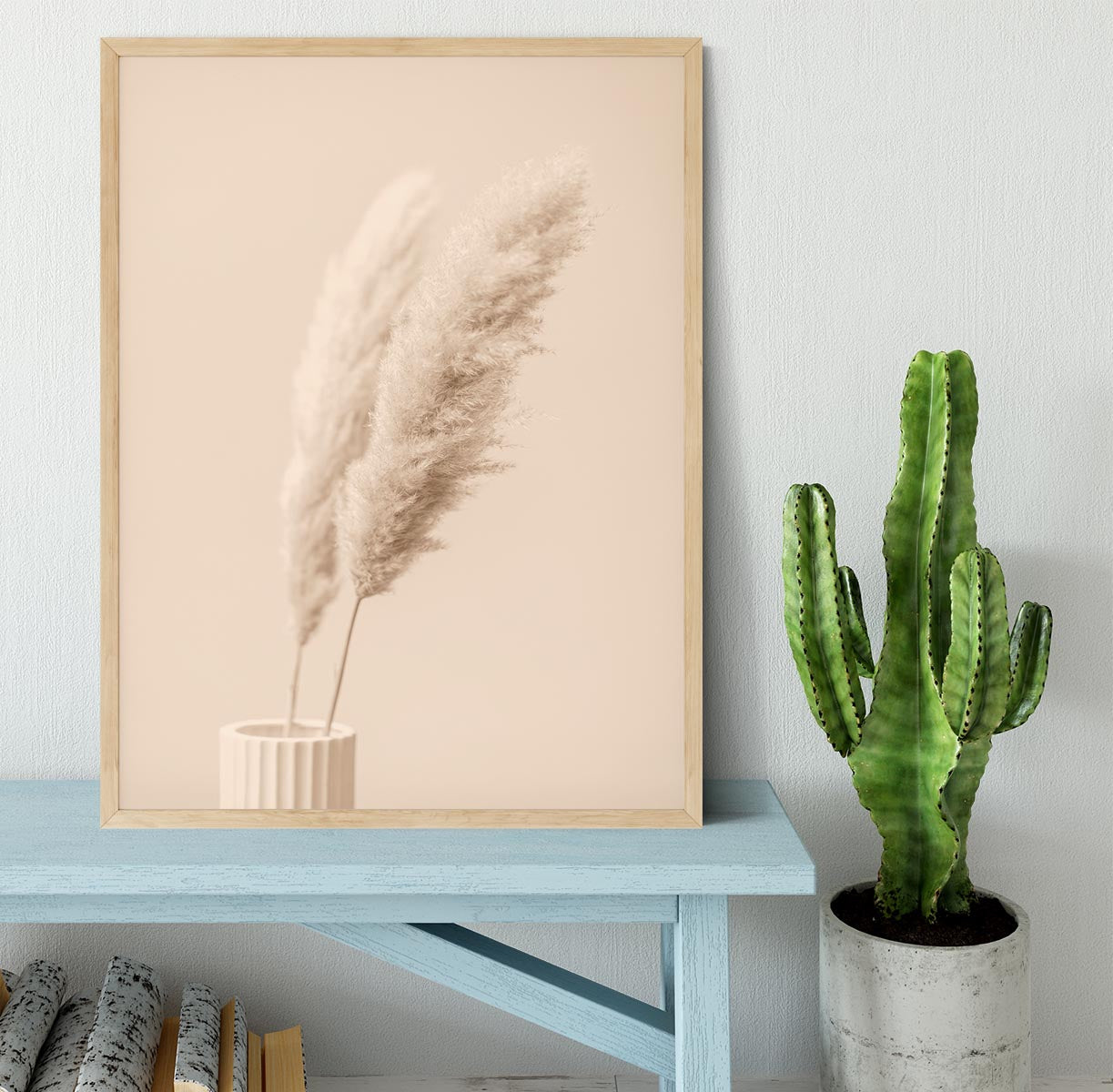 Pampas Grass Begie 13 Framed Print - Canvas Art Rocks - 4