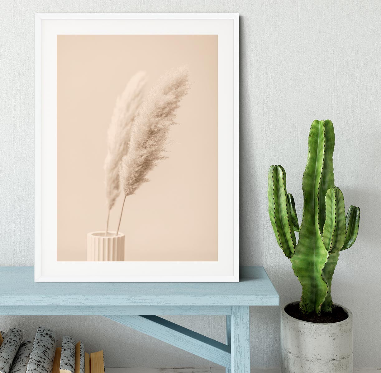 Pampas Grass Begie 13 Framed Print - Canvas Art Rocks - 5