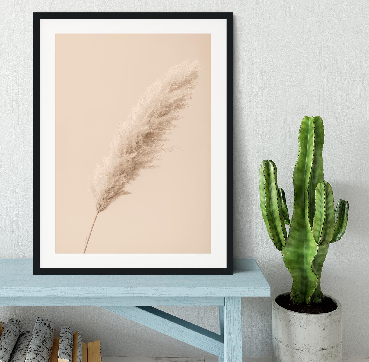 Pampas Grass Begie 14 Framed Print - Canvas Art Rocks - 1