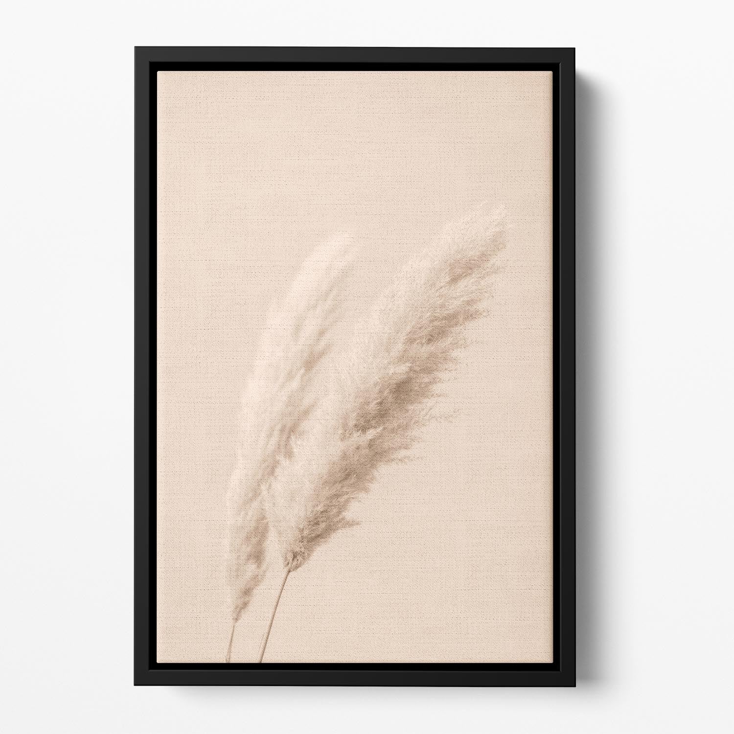 Pampas Grass Begie 15 Floating Framed Canvas - Canvas Art Rocks - 2