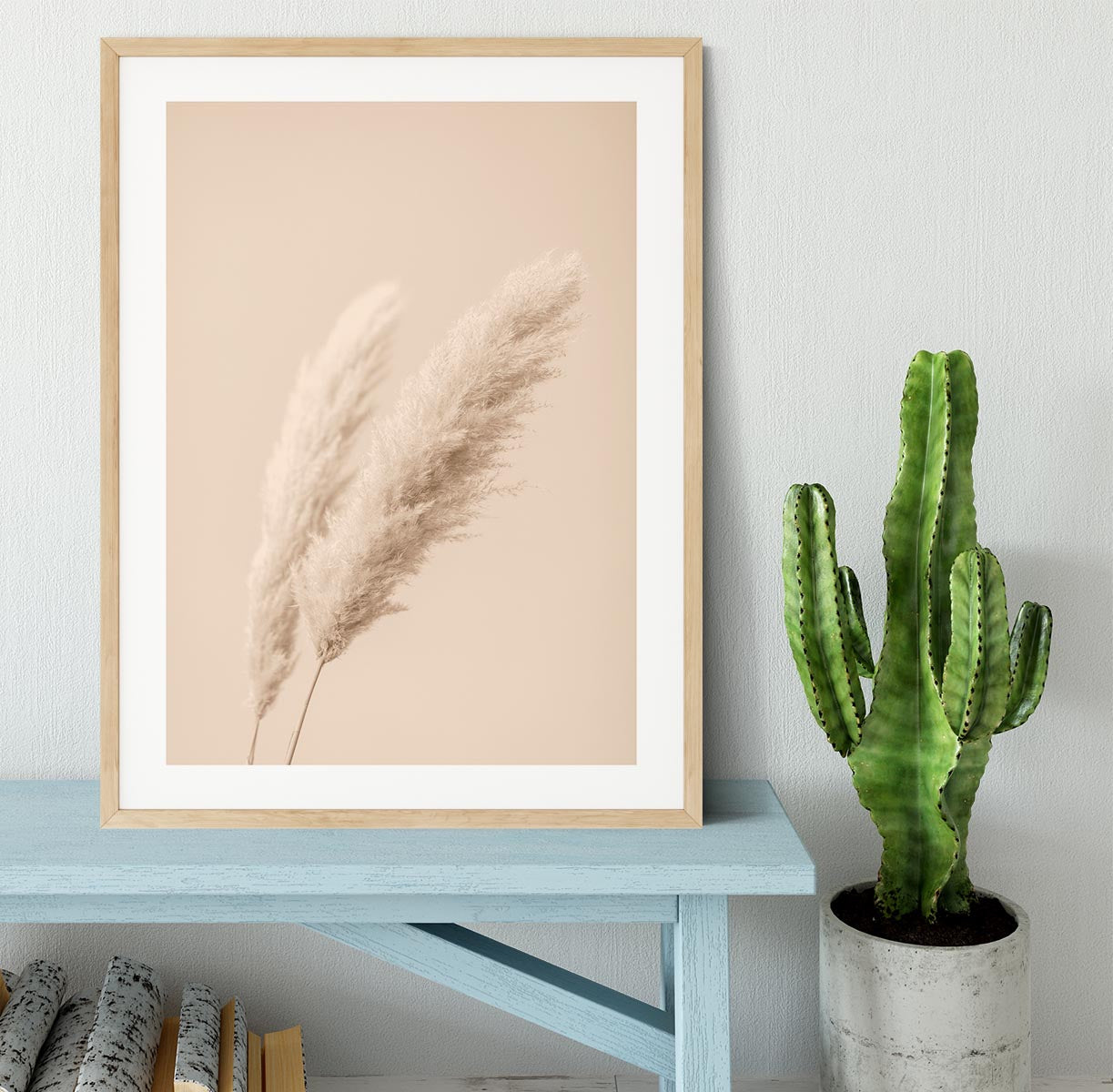 Pampas Grass Begie 15 Framed Print - Canvas Art Rocks - 3