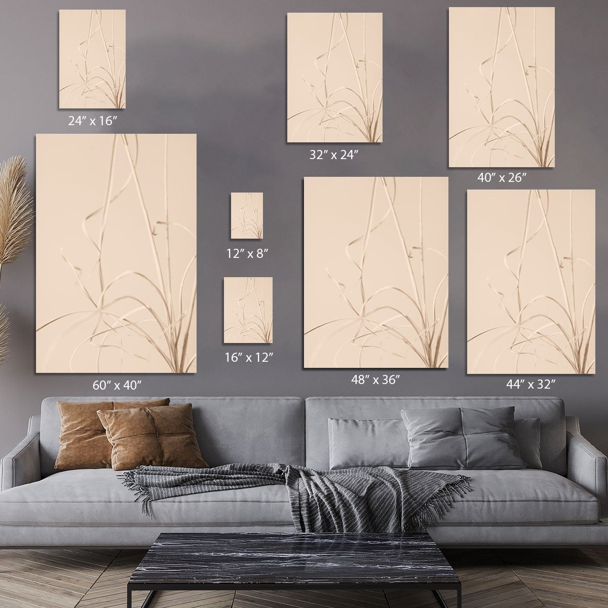 Dried Grass Beige 01 Canvas Print or Poster - Canvas Art Rocks - 7