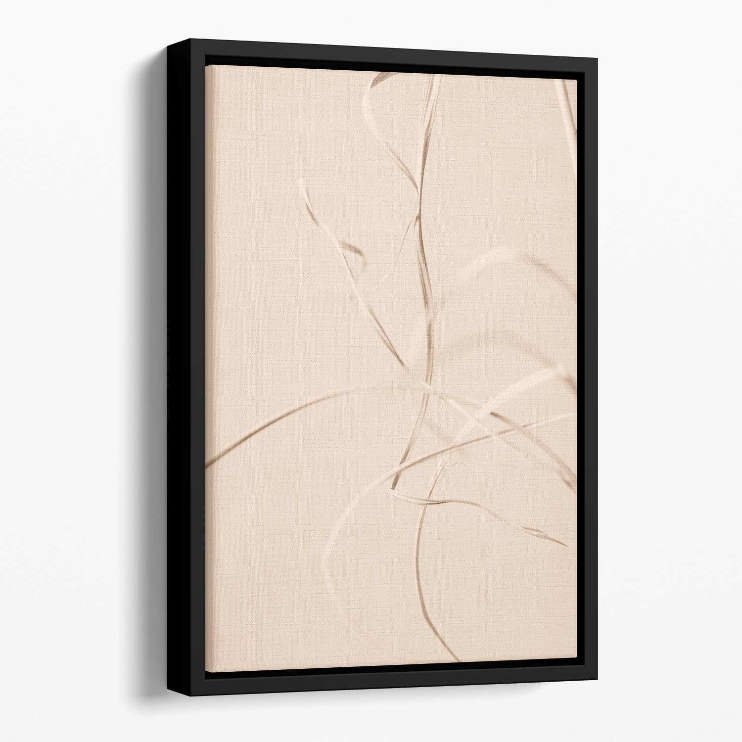 Dried Grass Beige 02 Floating Framed Canvas - Canvas Art Rocks - 1