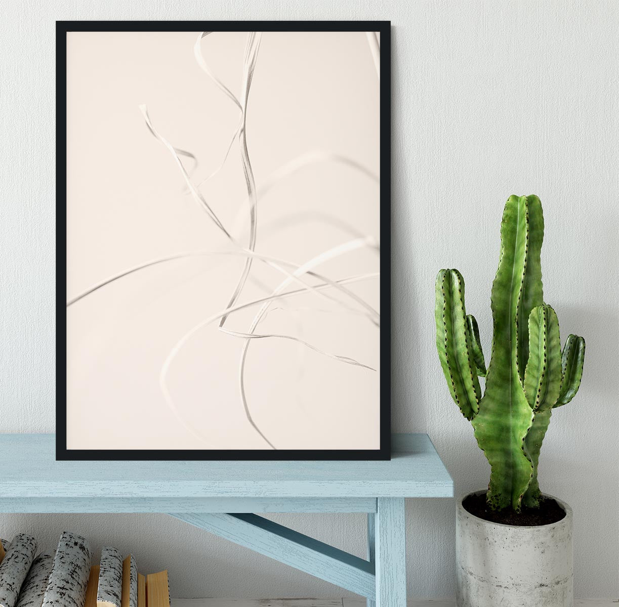 Dried Grass Light Beige 02 Framed Print - Canvas Art Rocks - 2