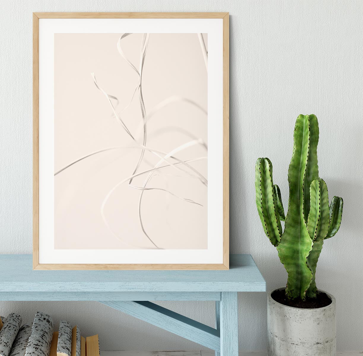 Dried Grass Light Beige 02 Framed Print - Canvas Art Rocks - 3