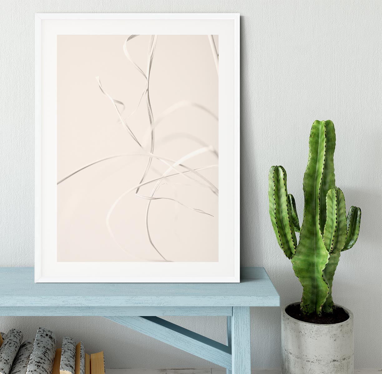 Dried Grass Light Beige 02 Framed Print - Canvas Art Rocks - 5