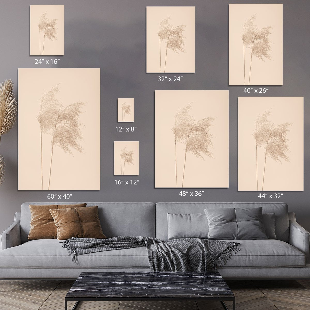 Reed Grass Beige 02 Canvas Print or Poster - Canvas Art Rocks - 7