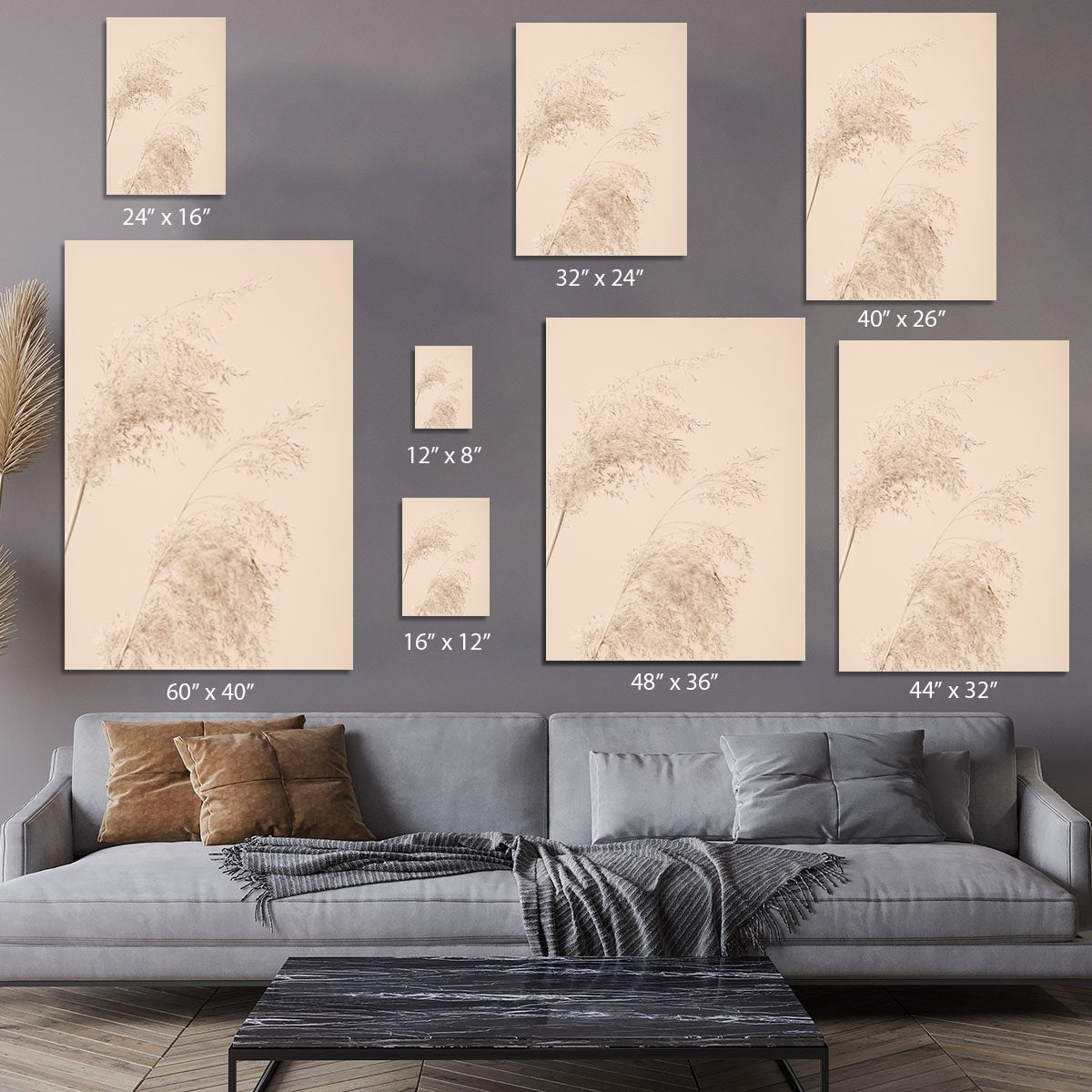 Reed Grass Beige 06 Canvas Print or Poster - Canvas Art Rocks - 7
