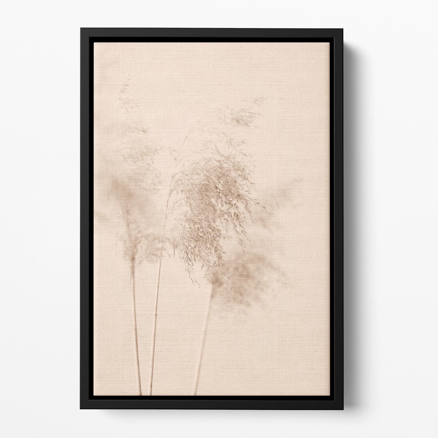 Reed Grass Beige 09 Floating Framed Canvas - Canvas Art Rocks - 2