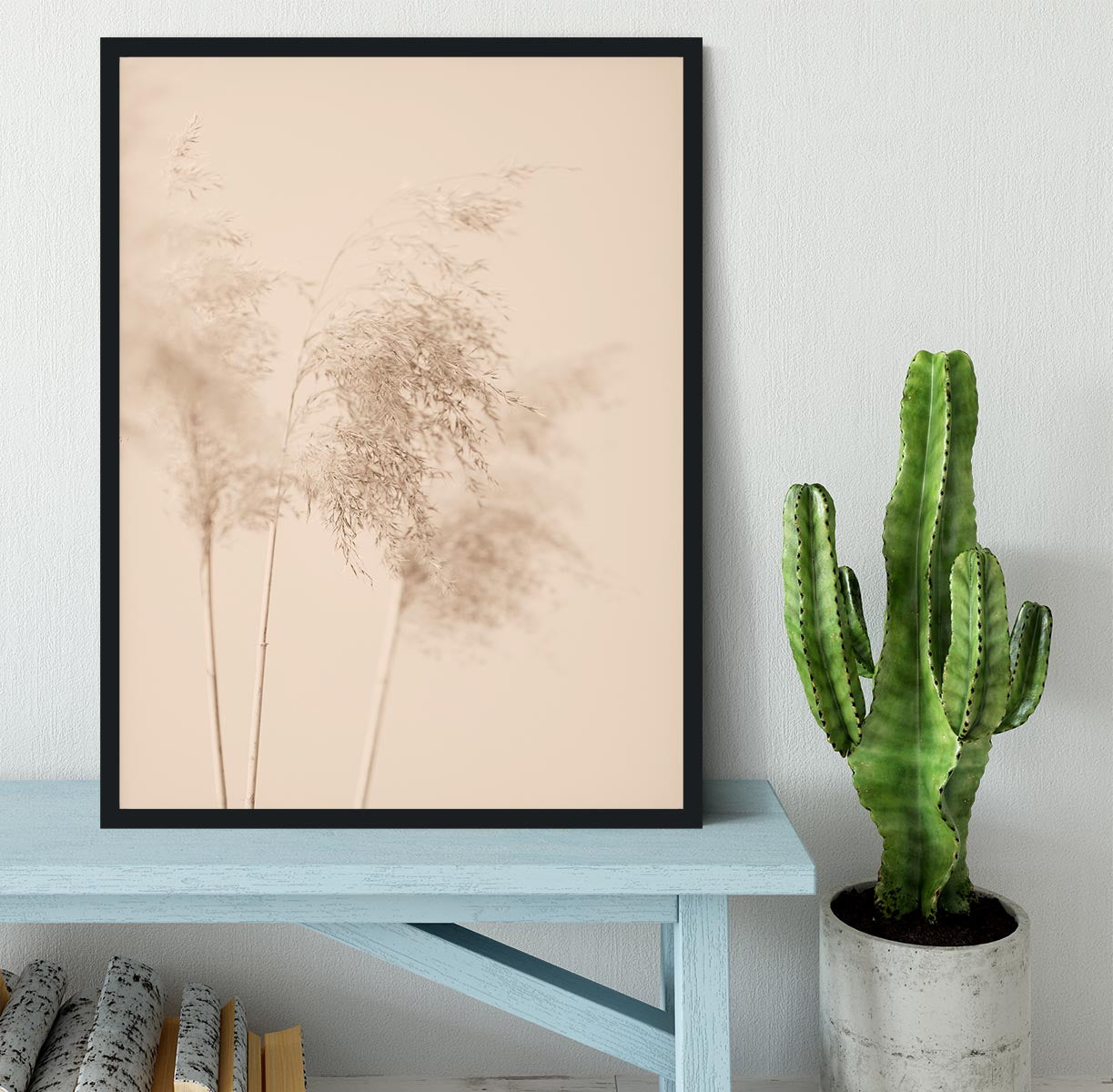 Reed Grass Beige 09 Framed Print - Canvas Art Rocks - 2