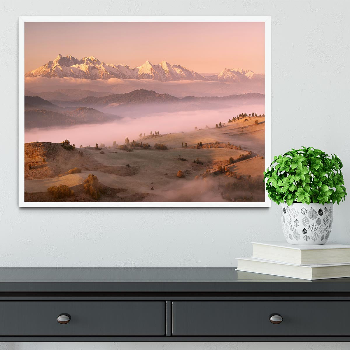 Fog Tatra Framed Print - Canvas Art Rocks -6