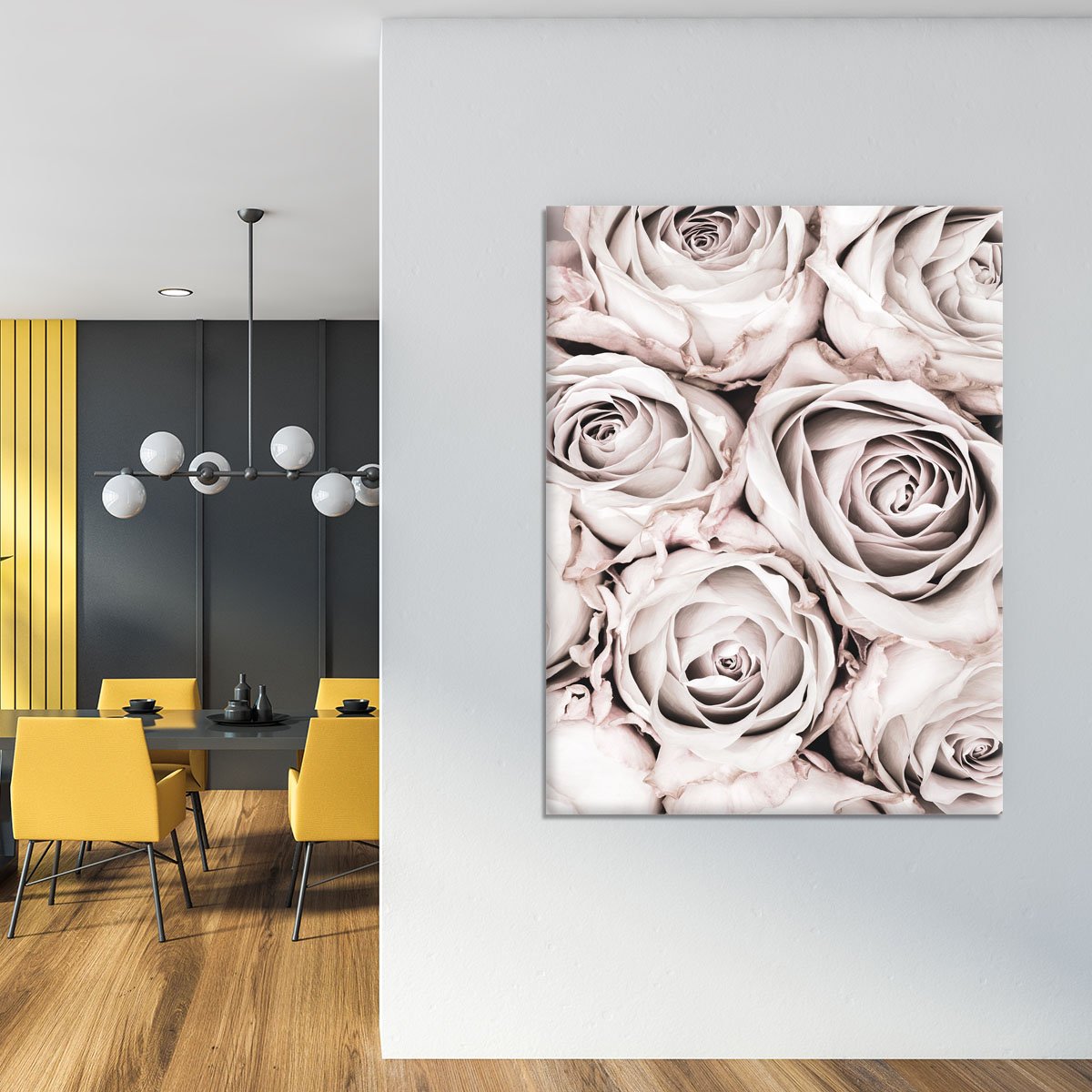 Grey Roses No 01 Canvas Print or Poster - Canvas Art Rocks - 4
