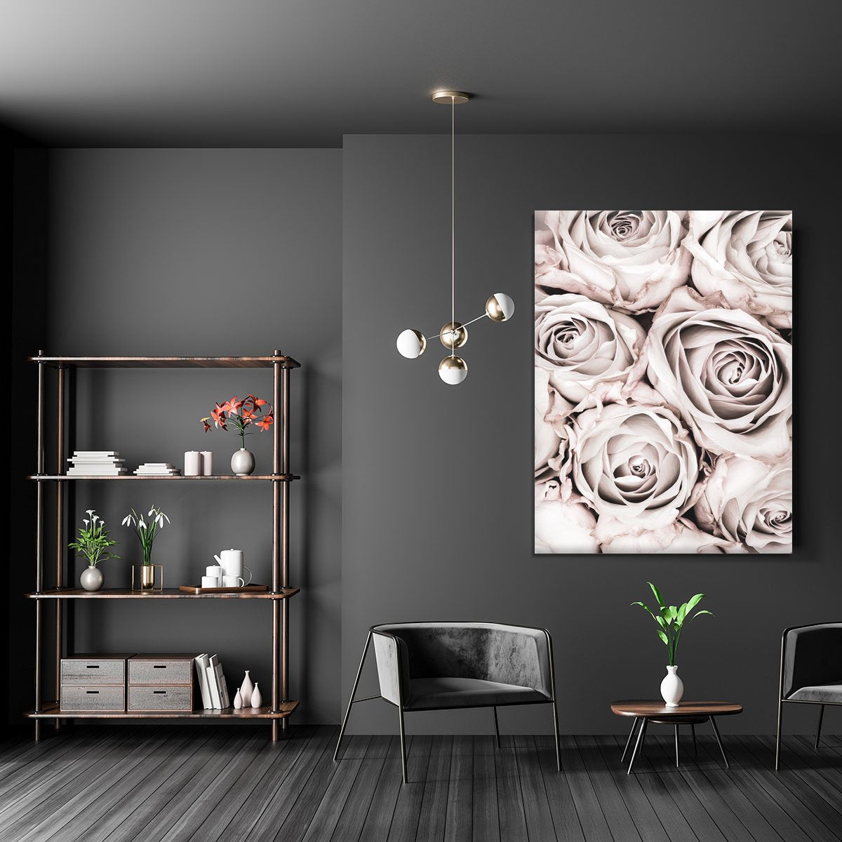 Grey Roses No 01 Canvas Print or Poster - Canvas Art Rocks - 5