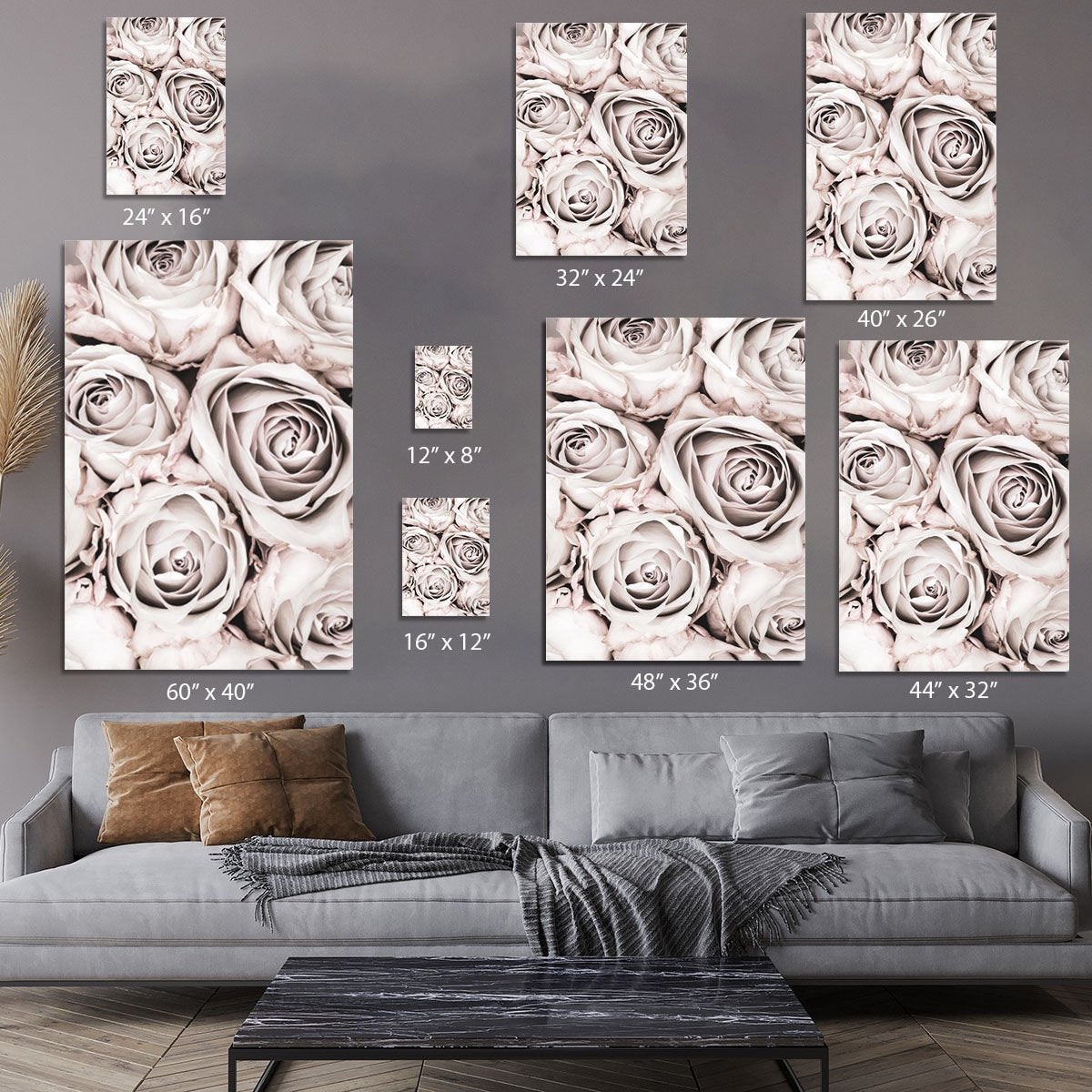 Grey Roses No 01 Canvas Print or Poster - Canvas Art Rocks - 7