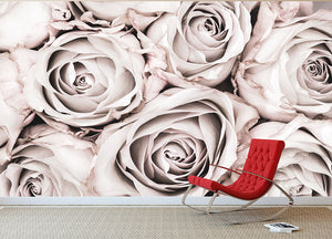 Grey Roses No 01 Wall Mural Wallpaper - Canvas Art Rocks - 2