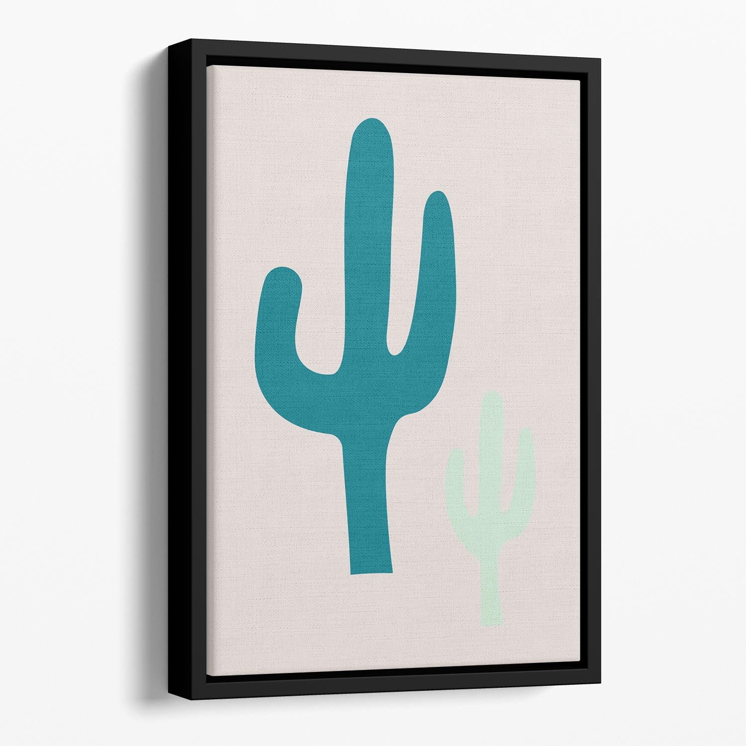 Cactus Beige Floating Framed Canvas - Canvas Art Rocks - 1