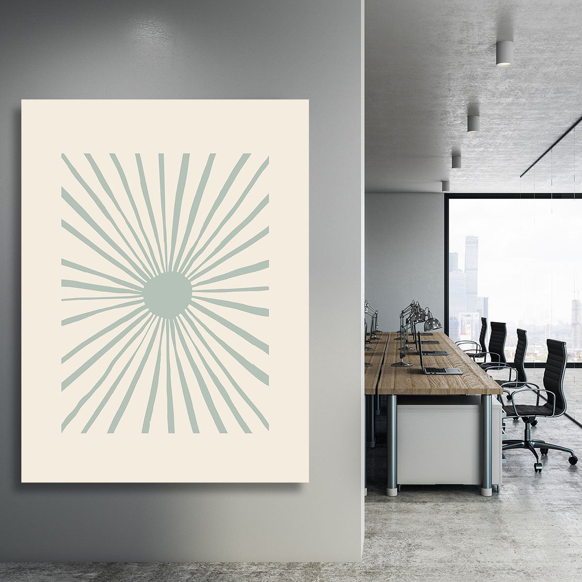 The Sun Grey Canvas Print or Poster - Canvas Art Rocks - 3