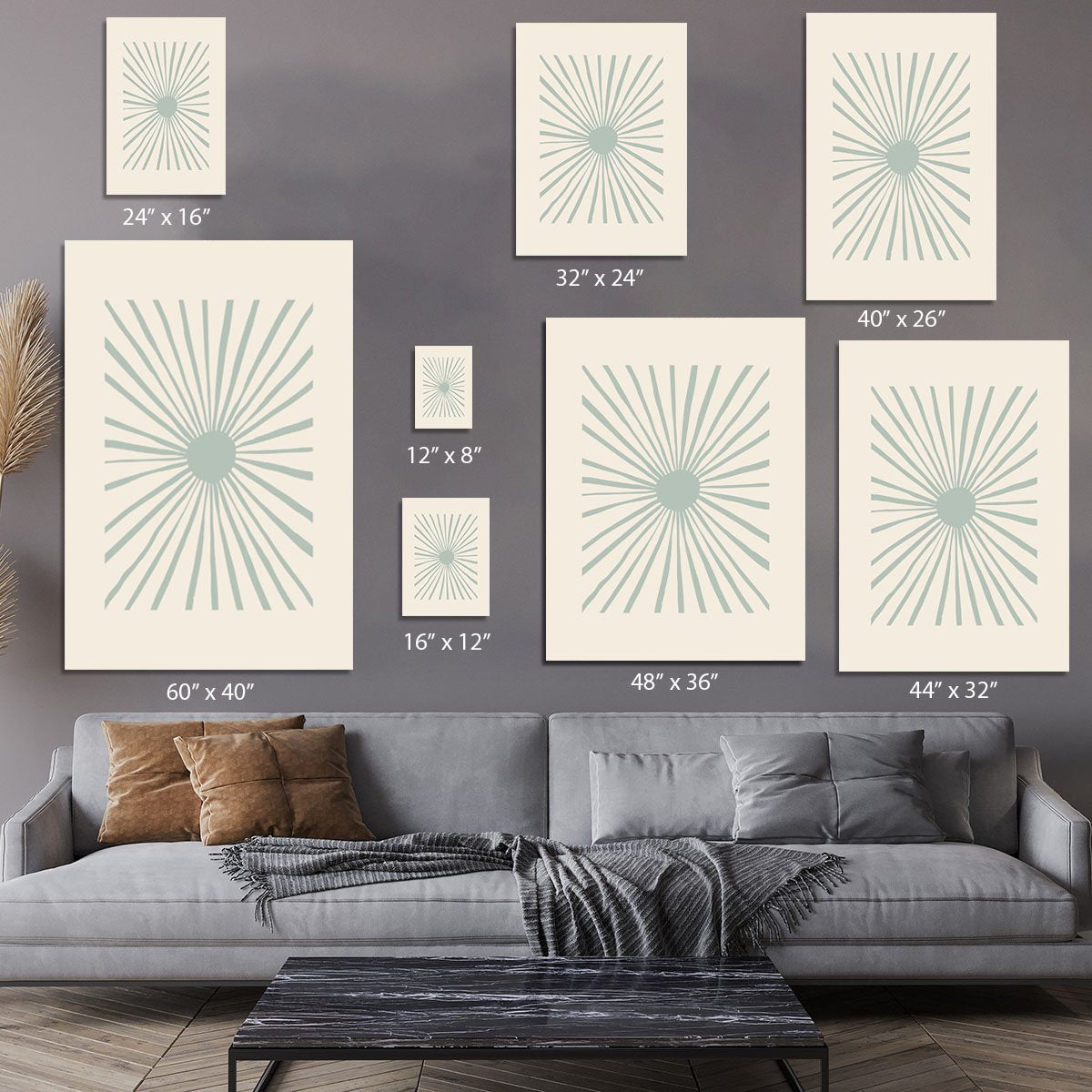 The Sun Grey Canvas Print or Poster - Canvas Art Rocks - 7