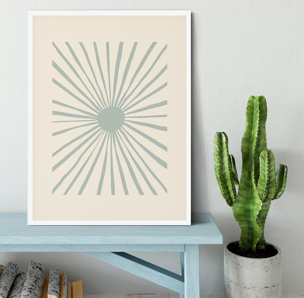 The Sun Grey Framed Print - Canvas Art Rocks -6