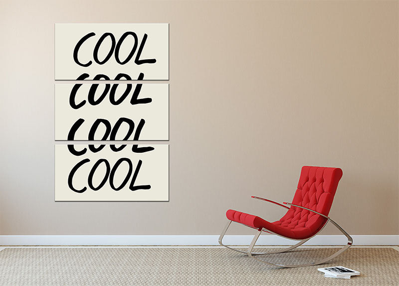 Cool Quote 01 3 Split Panel Canvas Print - Canvas Art Rocks - 2