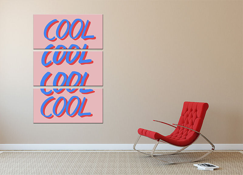 Cool Quote 02 3 Split Panel Canvas Print - Canvas Art Rocks - 2