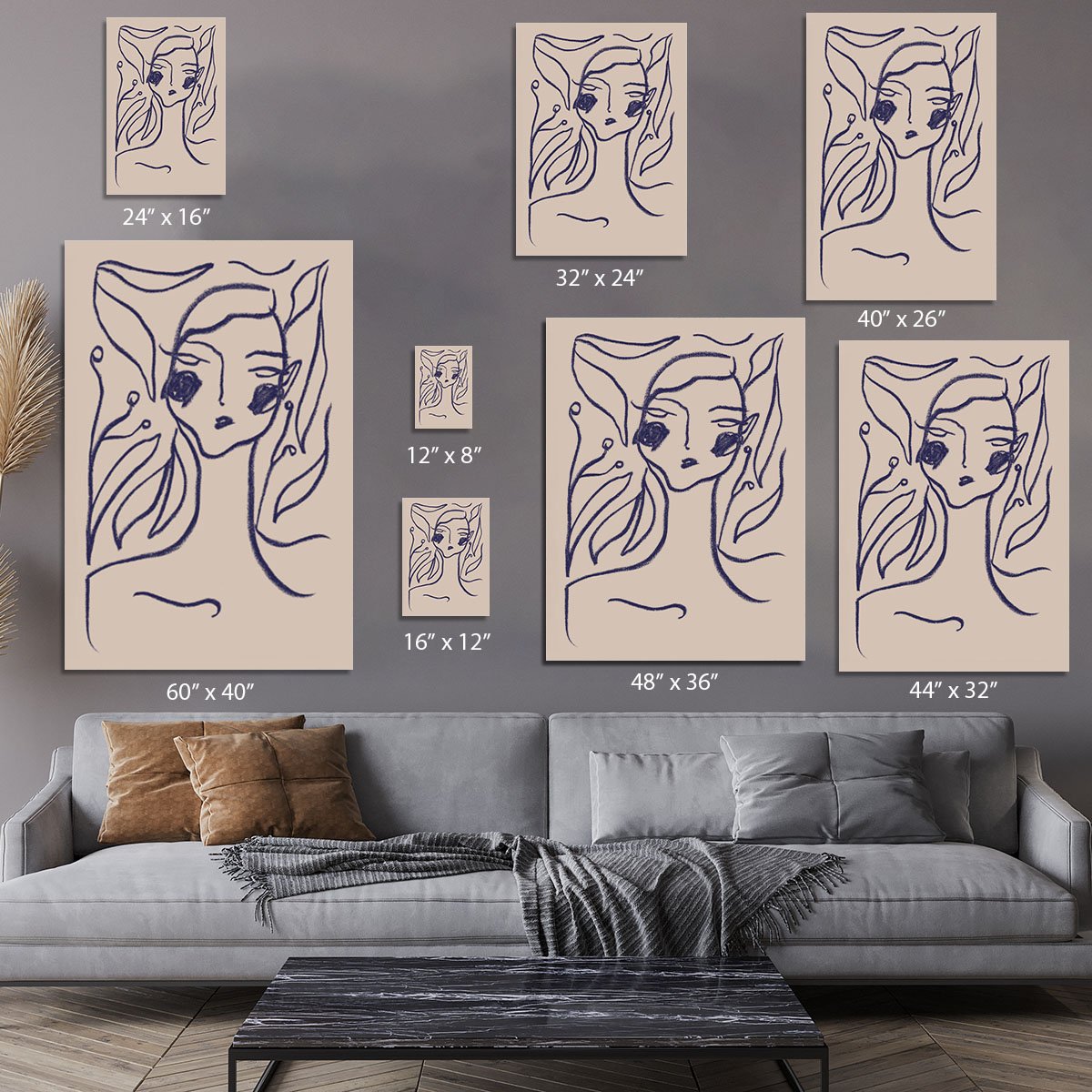 Gaia Blue Canvas Print or Poster - Canvas Art Rocks - 7