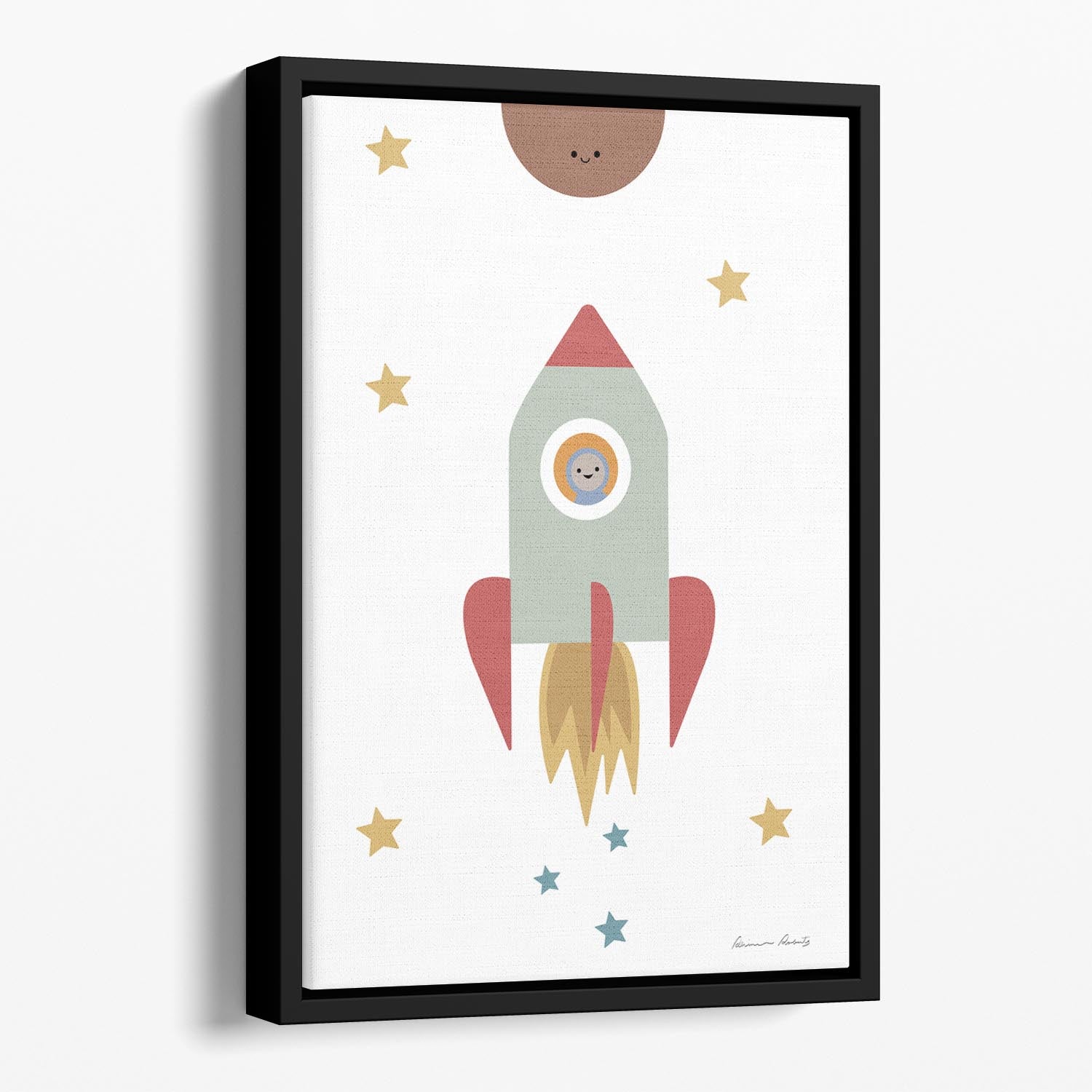 Solar Rocket Floating Framed Canvas - Canvas Art Rocks - 1