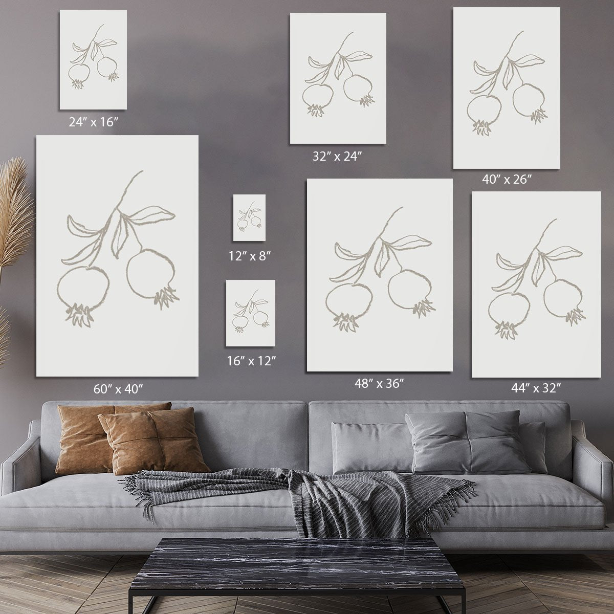 Pomegranate Green Canvas Print or Poster - Canvas Art Rocks - 7