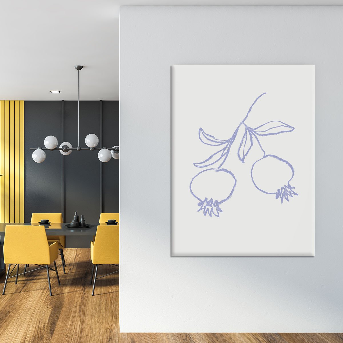 Pomegranate Lilac Canvas Print or Poster - Canvas Art Rocks - 4