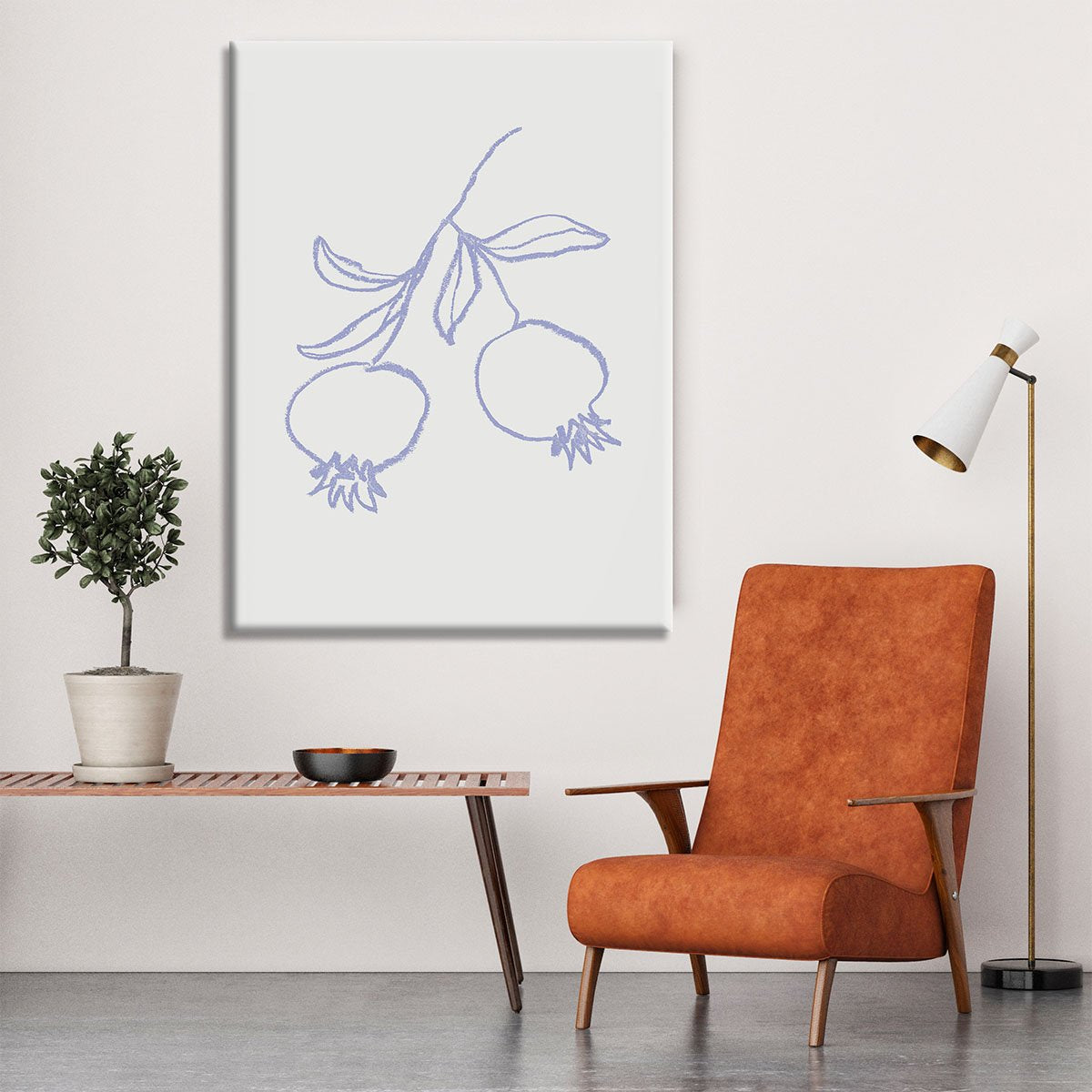 Pomegranate Lilac Canvas Print or Poster - Canvas Art Rocks - 6