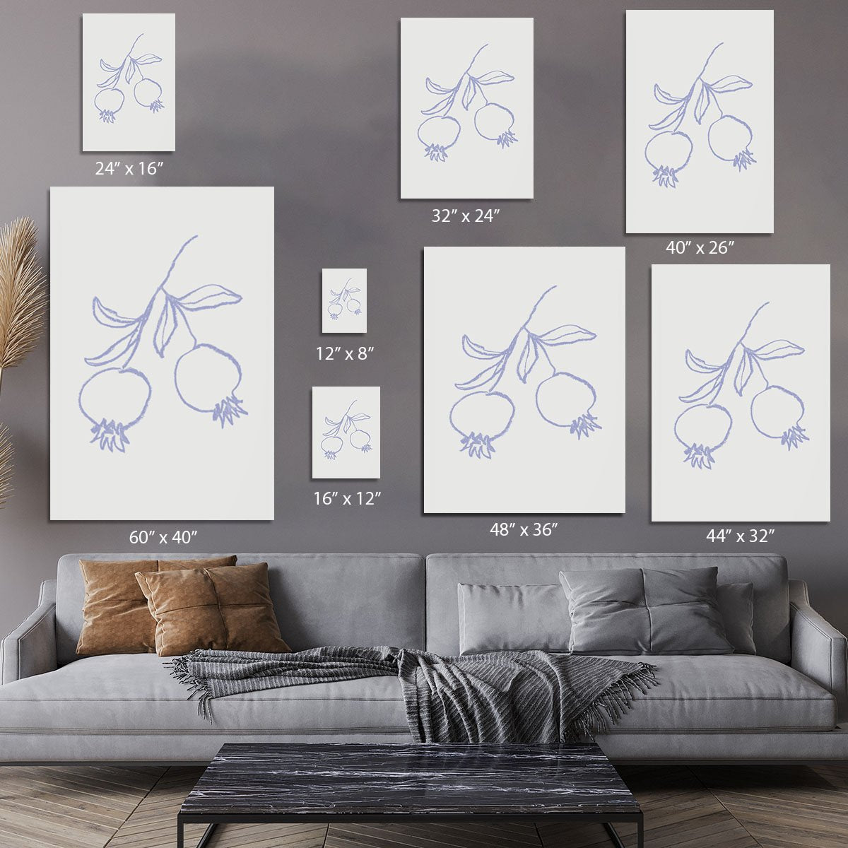 Pomegranate Lilac Canvas Print or Poster - Canvas Art Rocks - 7