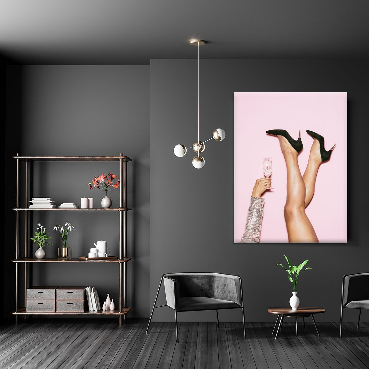 Cheers Disco Heels Canvas Print or Poster - Canvas Art Rocks - 5