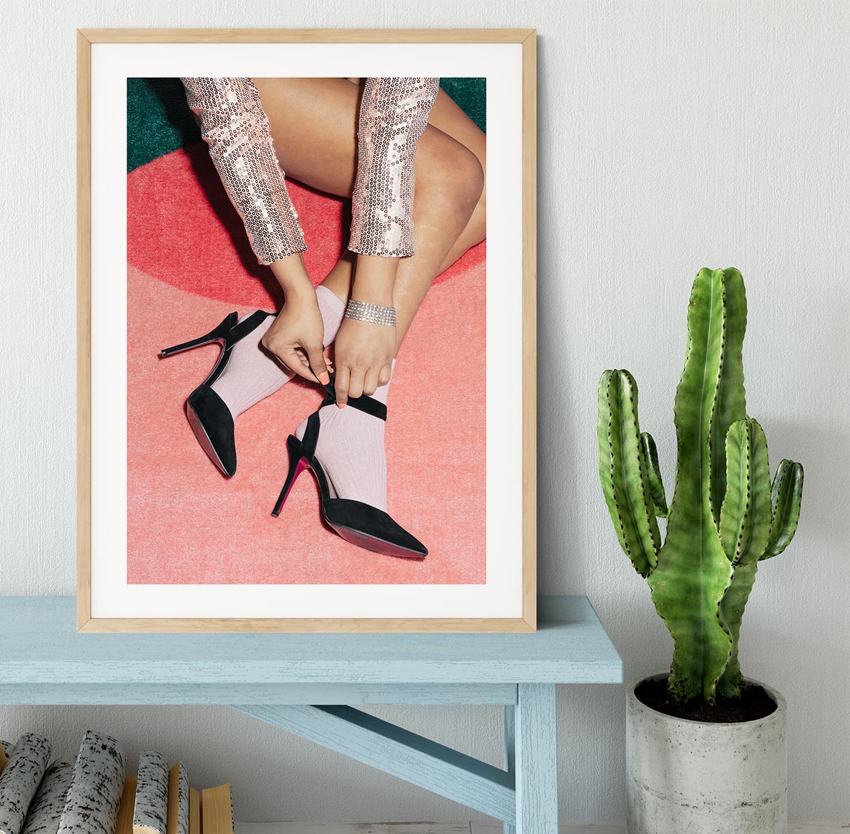 Getting Ready Pink Framed Print - Canvas Art Rocks - 3