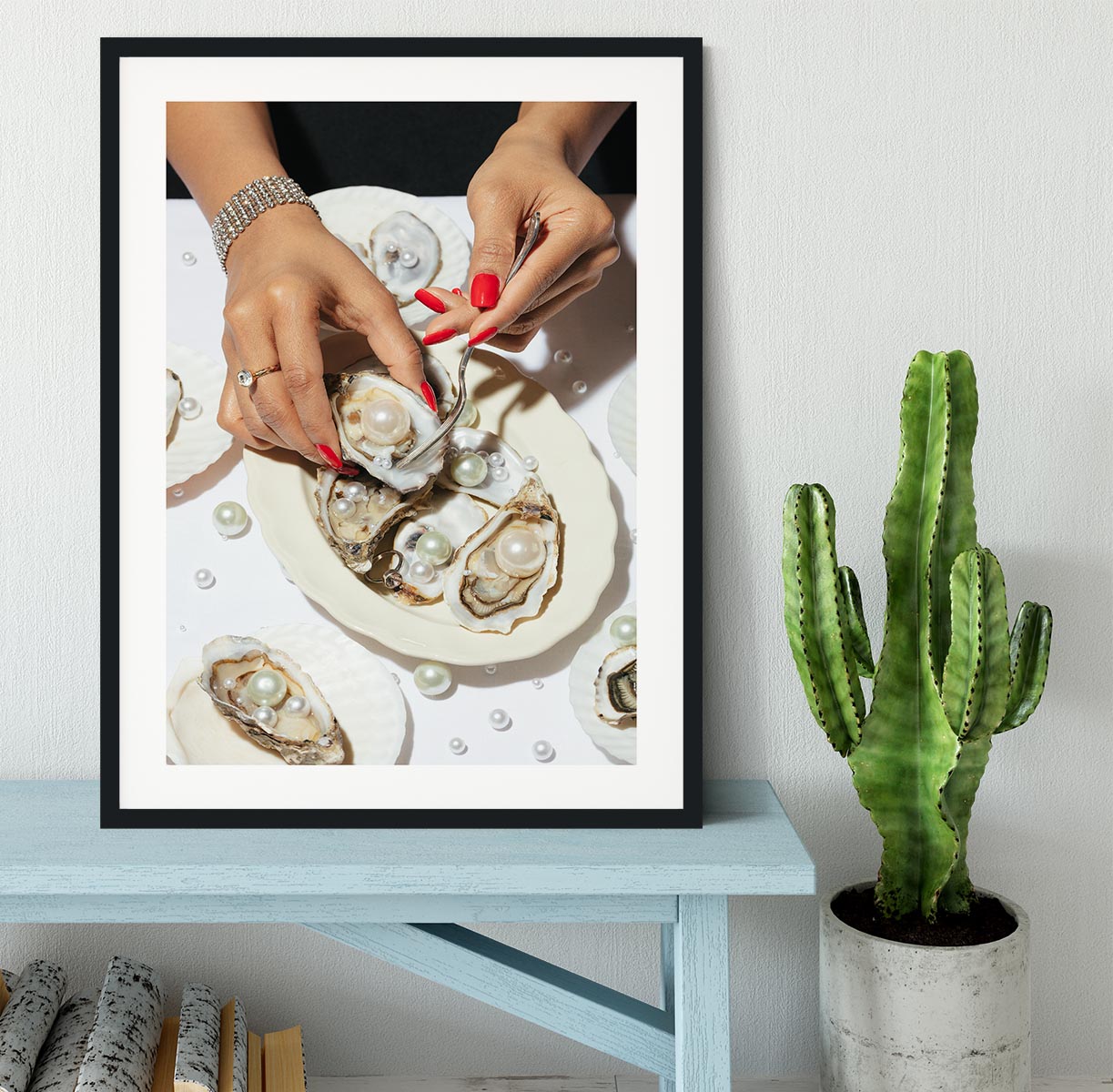 Oyster a Pearls No 01 Framed Print - Canvas Art Rocks - 1