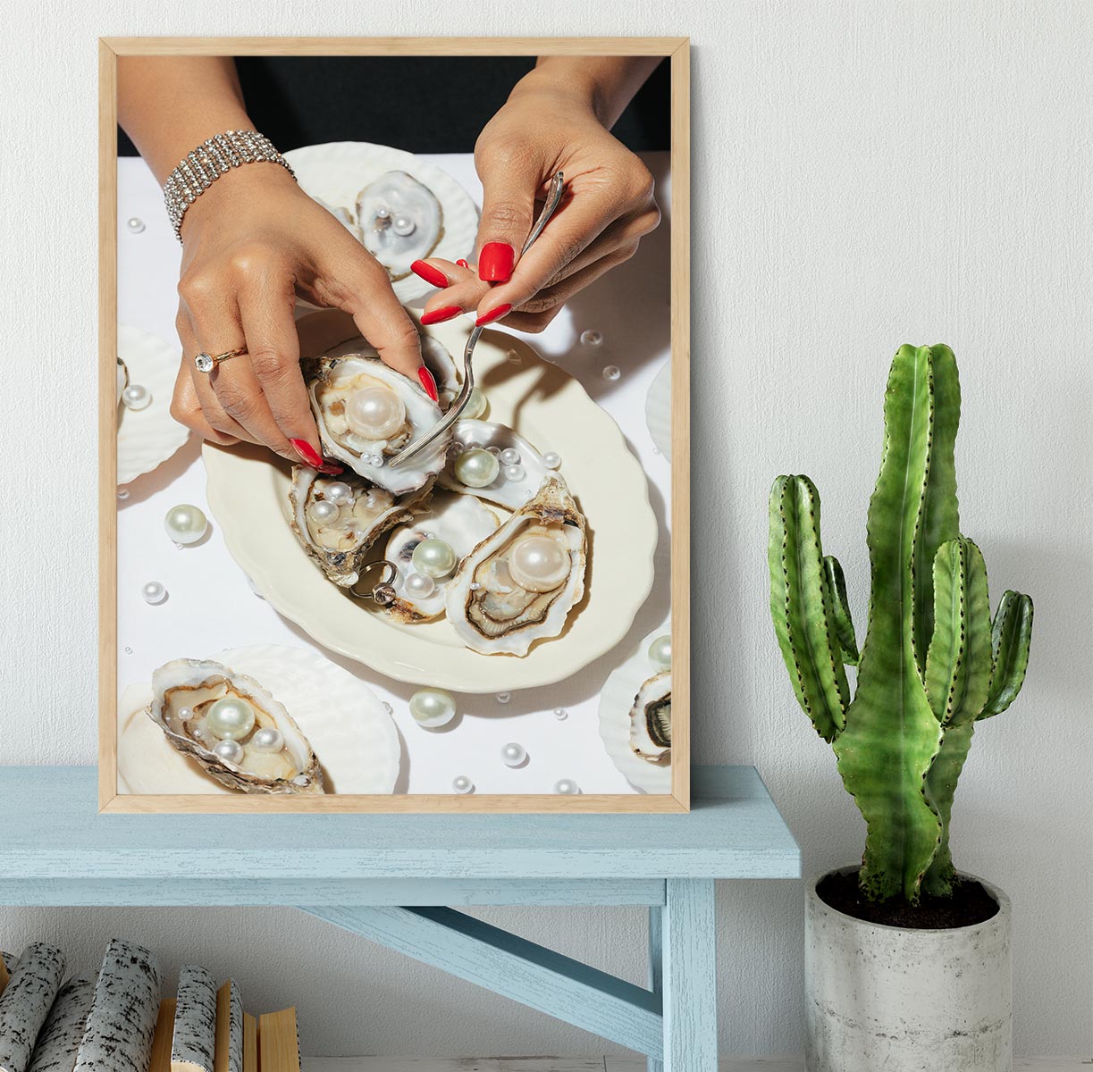 Oyster a Pearls No 01 Framed Print - Canvas Art Rocks - 4