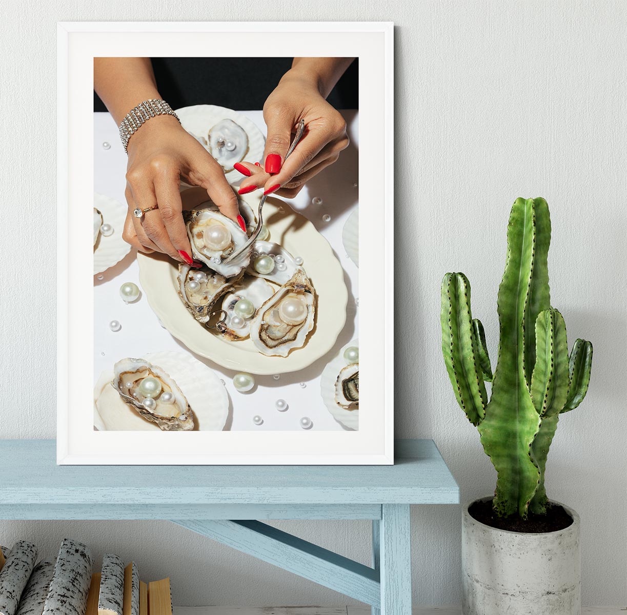 Oyster a Pearls No 01 Framed Print - Canvas Art Rocks - 5