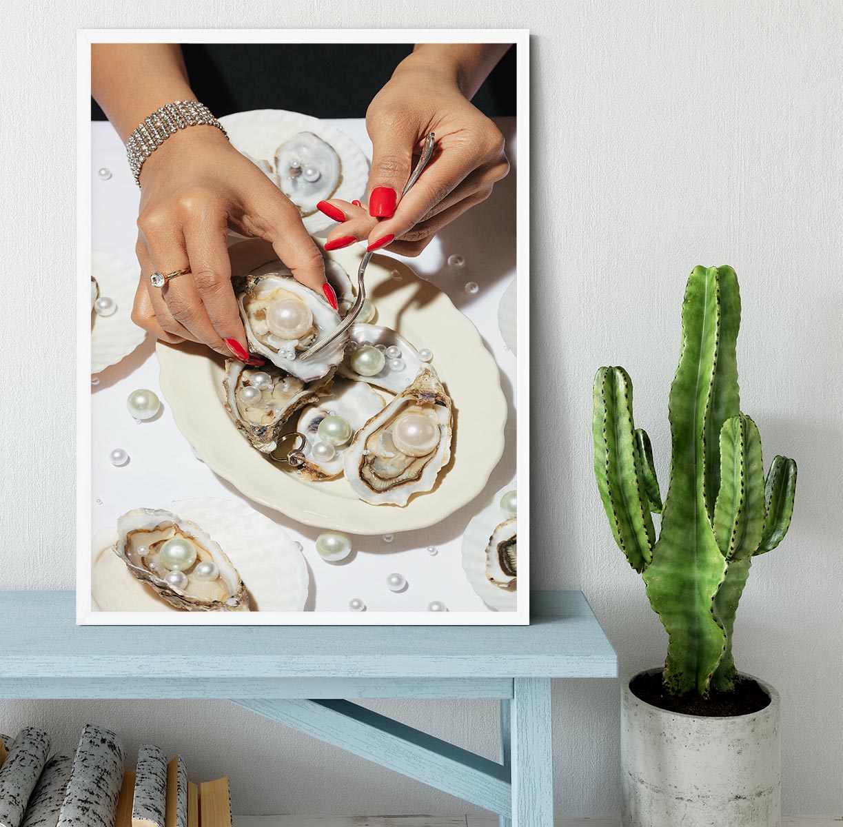 Oyster a Pearls No 01 Framed Print - Canvas Art Rocks -6