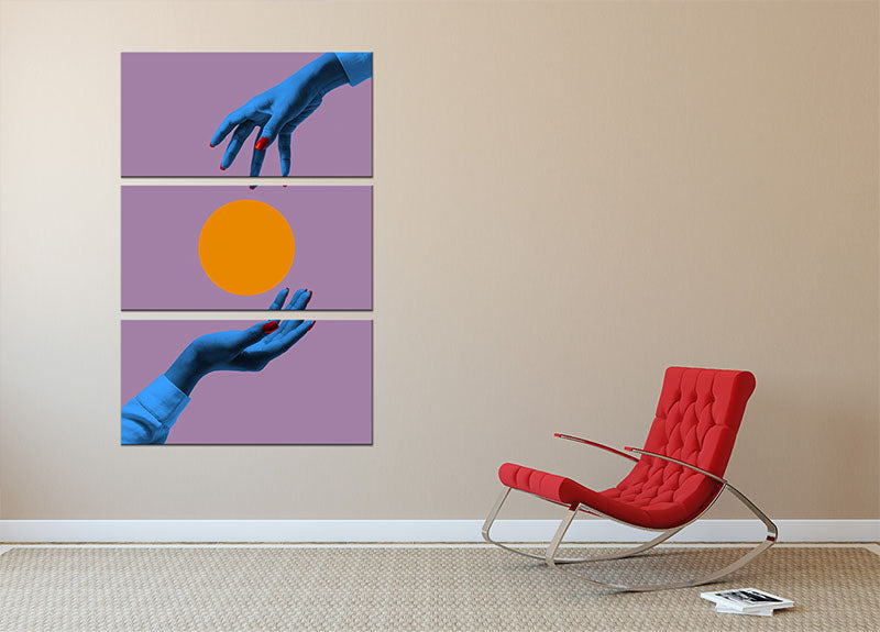 Chosen No 02 3 Split Panel Canvas Print - Canvas Art Rocks - 2