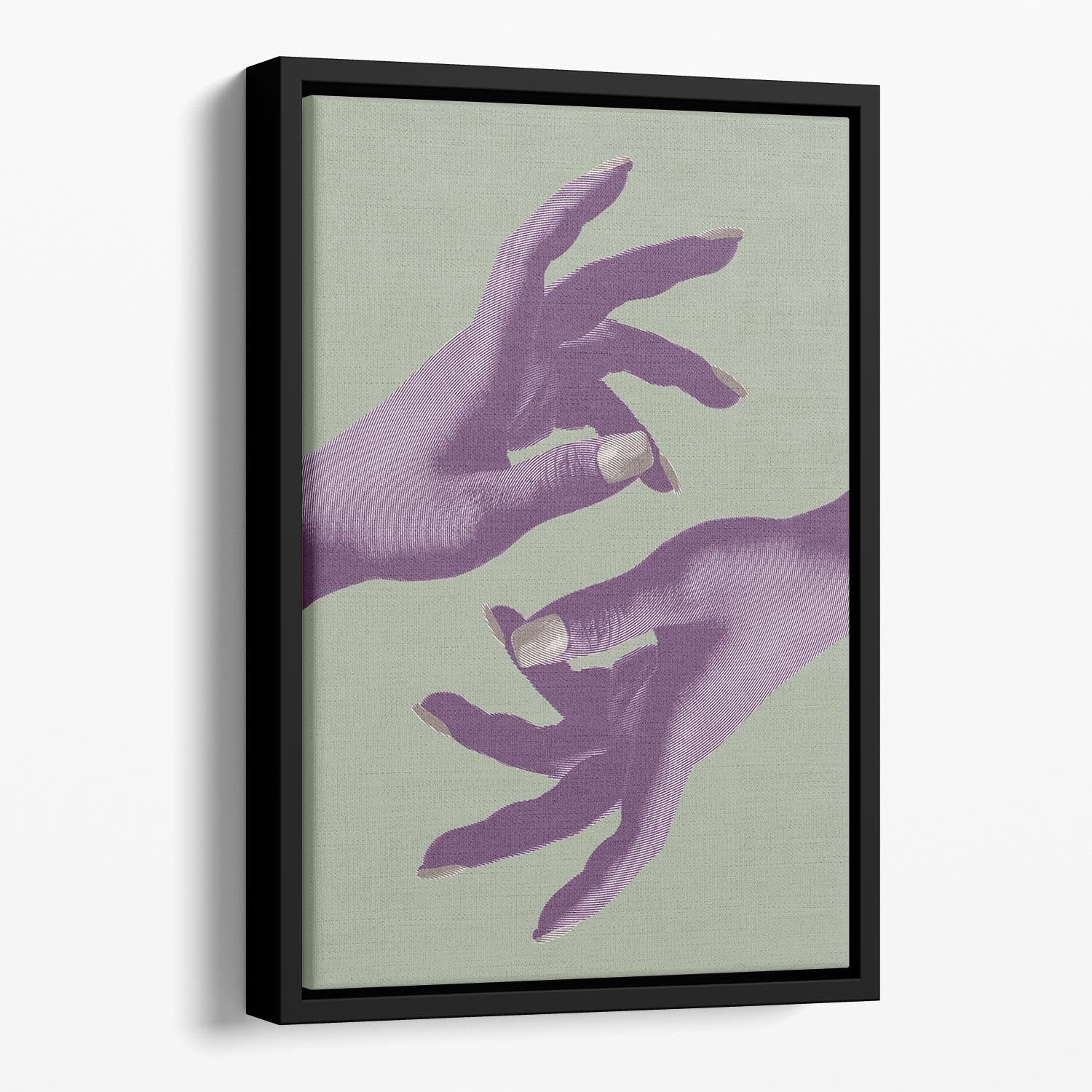 Reaching No 01 Floating Framed Canvas - Canvas Art Rocks - 1