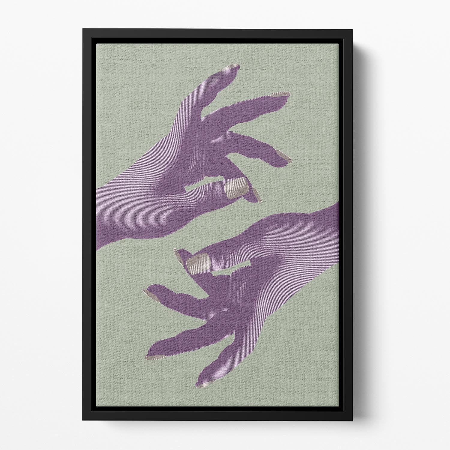 Reaching No 01 Floating Framed Canvas - Canvas Art Rocks - 2