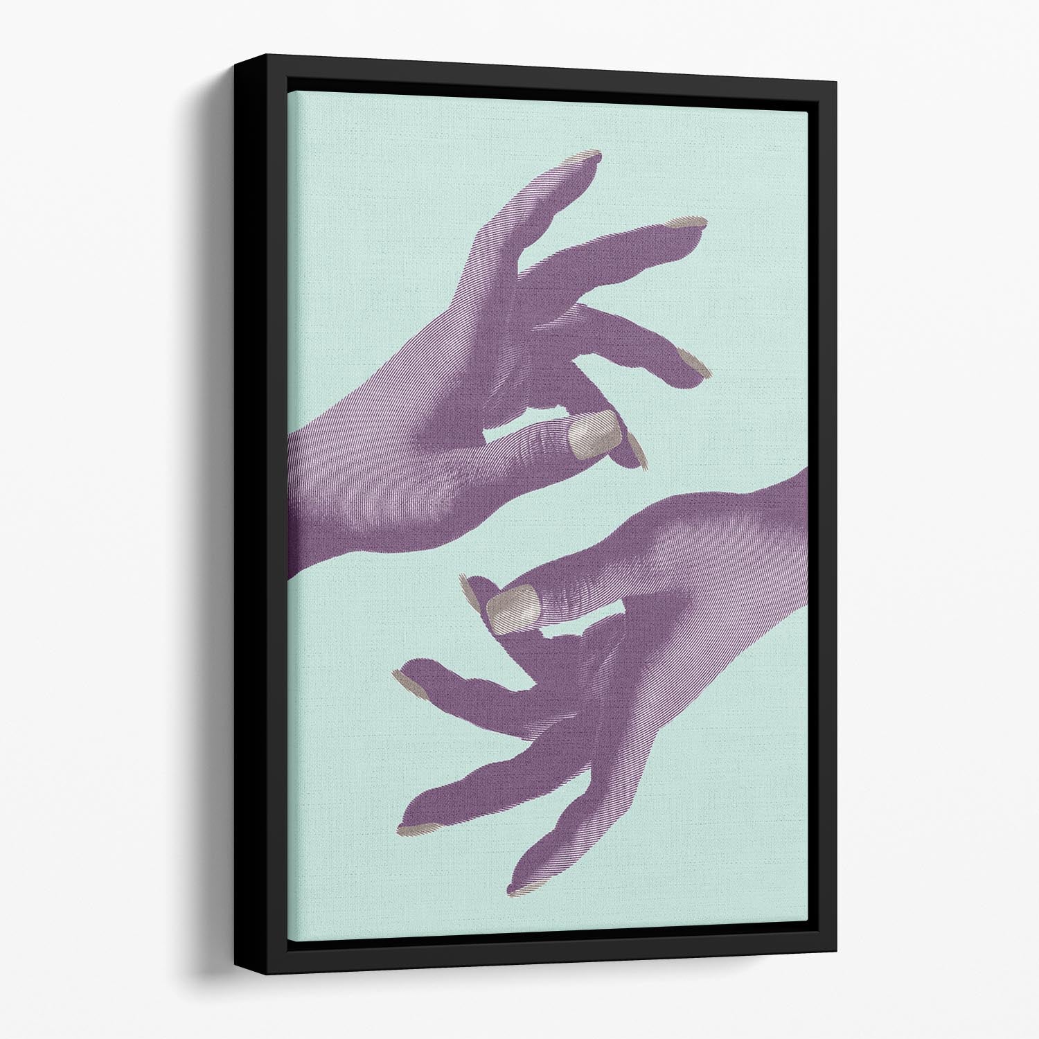 Reaching No 02 Floating Framed Canvas - Canvas Art Rocks - 1