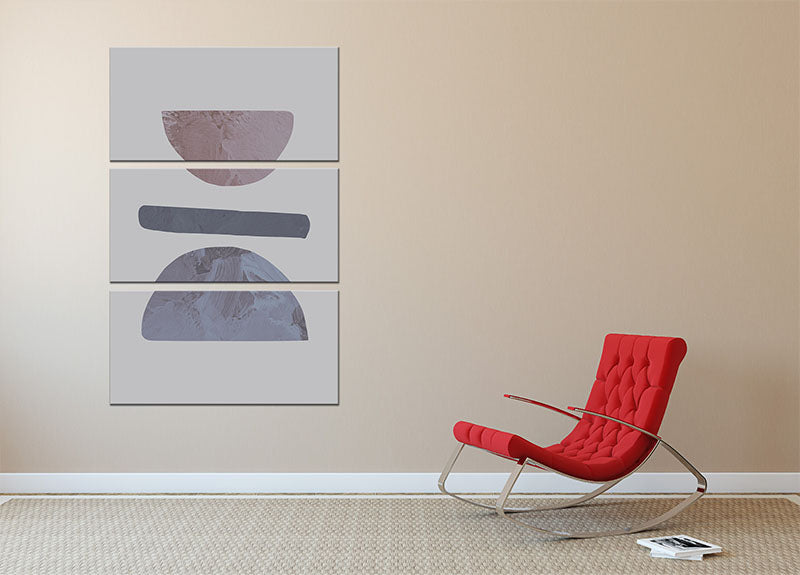 Balance No 01 3 Split Panel Canvas Print - Canvas Art Rocks - 2